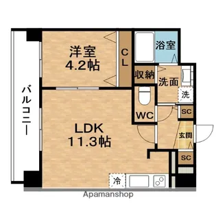 プリマクラッセ【8階】の間取り