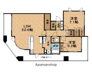 ランズ南森町【15階】の間取り