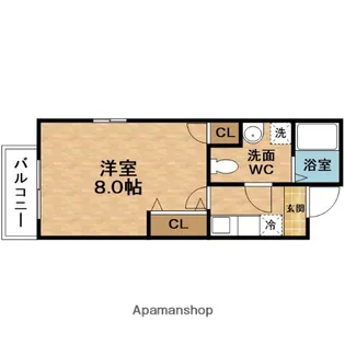 ドゥエリング天満【8階】の間取り