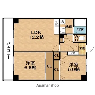 RESIDIA(レジディア)西天満【3階】の間取り