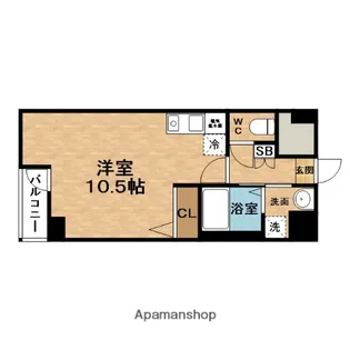 アクアプレイス梅田【10階】の間取り