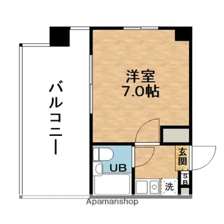 兎我野町聚楽マンション【8階】の間取り