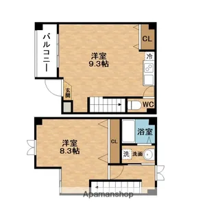 ローツェⅡ【7階】の間取り