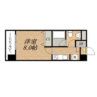 ディオレクレスト東心斎橋【7階】の間取り