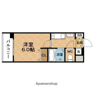 PRESSANCE梅田インテルノ【4階】の間取り