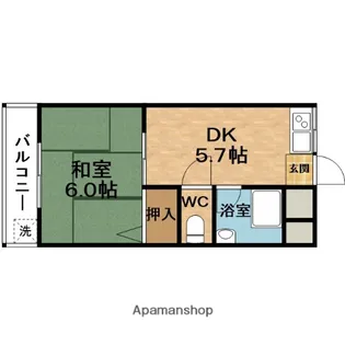 ハイツ田中【3階】の間取り