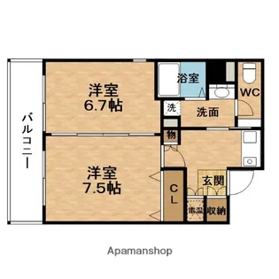 ISM中之島レジデンス(旧HF中之島レジデンス)【9階】の間取り
