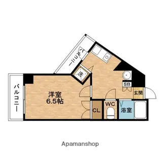 1Kの間取り画像