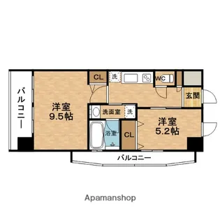 NORTH VILLAGE BIRTH PLACE【2階】の間取り