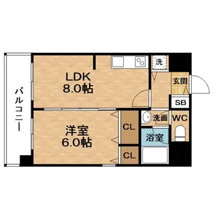 CHEZ CLARA(シェクララ)【6階】の間取り