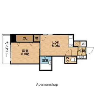 パナッシュコート梅田北【7階】の間取り
