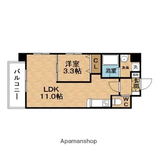 ラルテ中津【5階】の間取り
