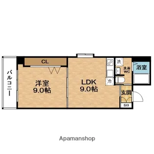 サンビオラ南森町【6階】の間取り