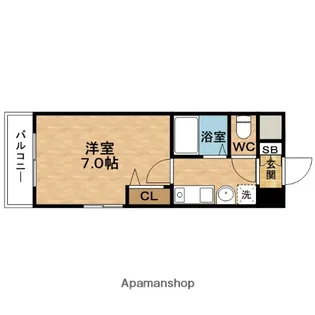 エスリード新梅田【6階】の間取り