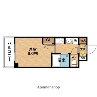 1Kの間取り画像