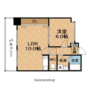 アクティ南森町【4階】の間取り