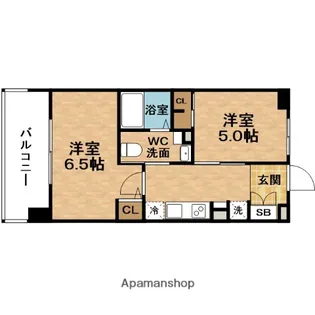 エステムプラザ梅田・中崎町Ⅲツインマークスノースレジデンス【6階】の間取り