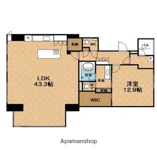 リバーレジデンス堂島【11階】の間取り