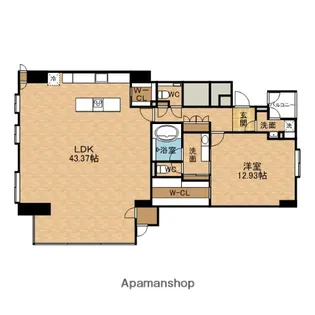 リバーレジデンス堂島【13階】の間取り
