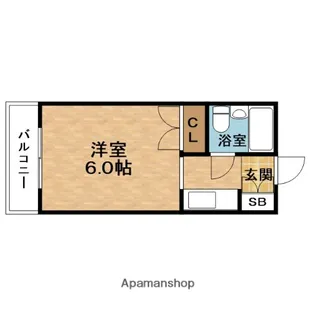 プラディオ長柄【3階】の間取り