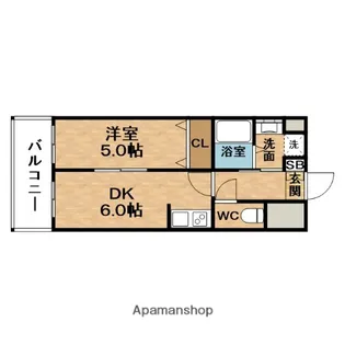 エスタブレ南森町【4階】の間取り