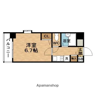 リーガル西天満【6階】の間取り
