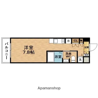 エスリード御堂筋梅田【7階】の間取り