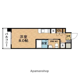 エスリード御堂筋梅田【6階】の間取り