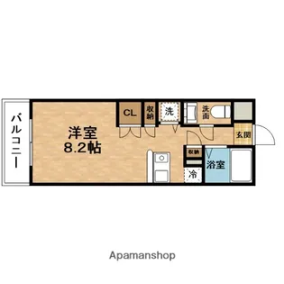 エスリード御堂筋梅田【6階】の間取り