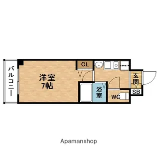 エスリード同心第5【9階】の間取り