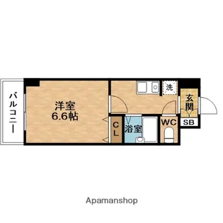 フェニックスコート天満橋【6階】の間取り