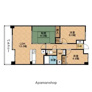 リベールシティ新梅田【8階】の間取り