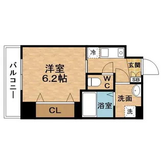ウインズコート西梅田【5階】の間取り
