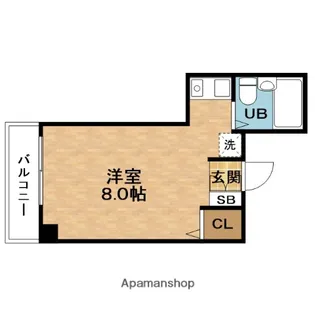 ペールウィ【3階】の間取り