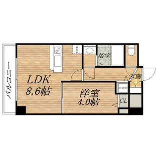 プレサンス堺筋本町フィリア【12階】の間取り