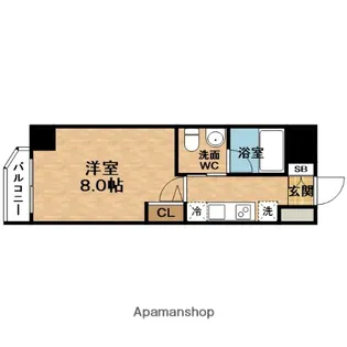セレニテ梅田北【14階】の間取り