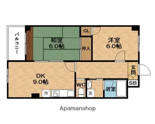 三木シャトーマンション【5階】の間取り