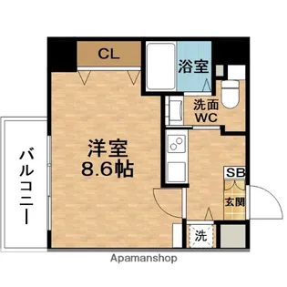 アドバンス東梅田アクシス【8階】の間取り