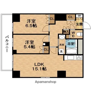 エルヴェ東天満【22階】の間取り