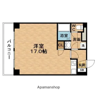 ジオナ天神橋【6階】の間取り