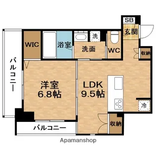 プロシード西天満【6階】の間取り