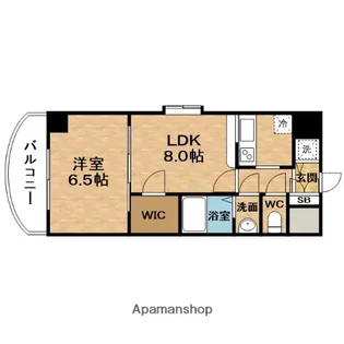 ノルデンタワー天神橋【6階】の間取り