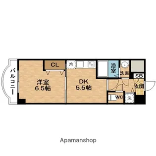 ノルデンタワー天神橋【10階】の間取り