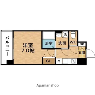 RESIUR−H梅田レジデンス【8階】の間取り