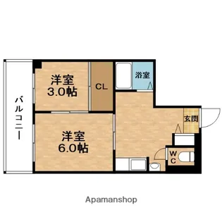 第1三井ビル【6階】の間取り