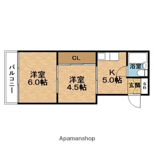 梅田ロイヤルマンション【4階】の間取り