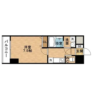 1Kの間取り画像