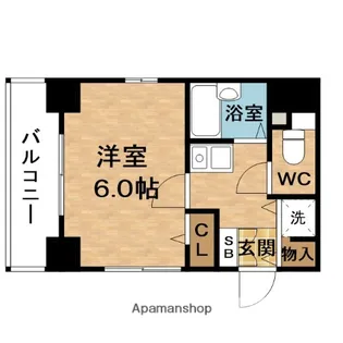 プレサンス同心アーバンステージ【9階】の間取り