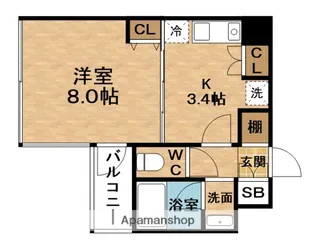 SK扇町公園【7階】の間取り
