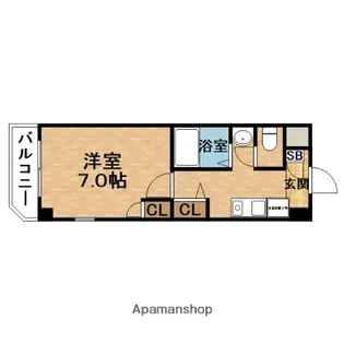HIGHNESS KAWABATA(ハイネス川端)【4階】の間取り